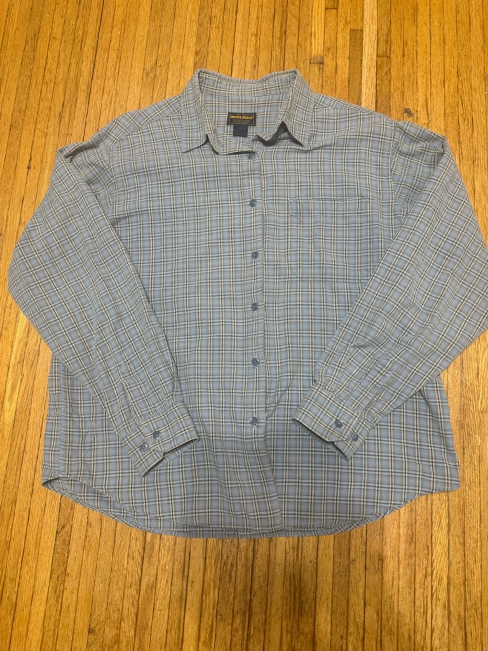 Woolrich Women’s Blue Plaid Button-Up Shirt